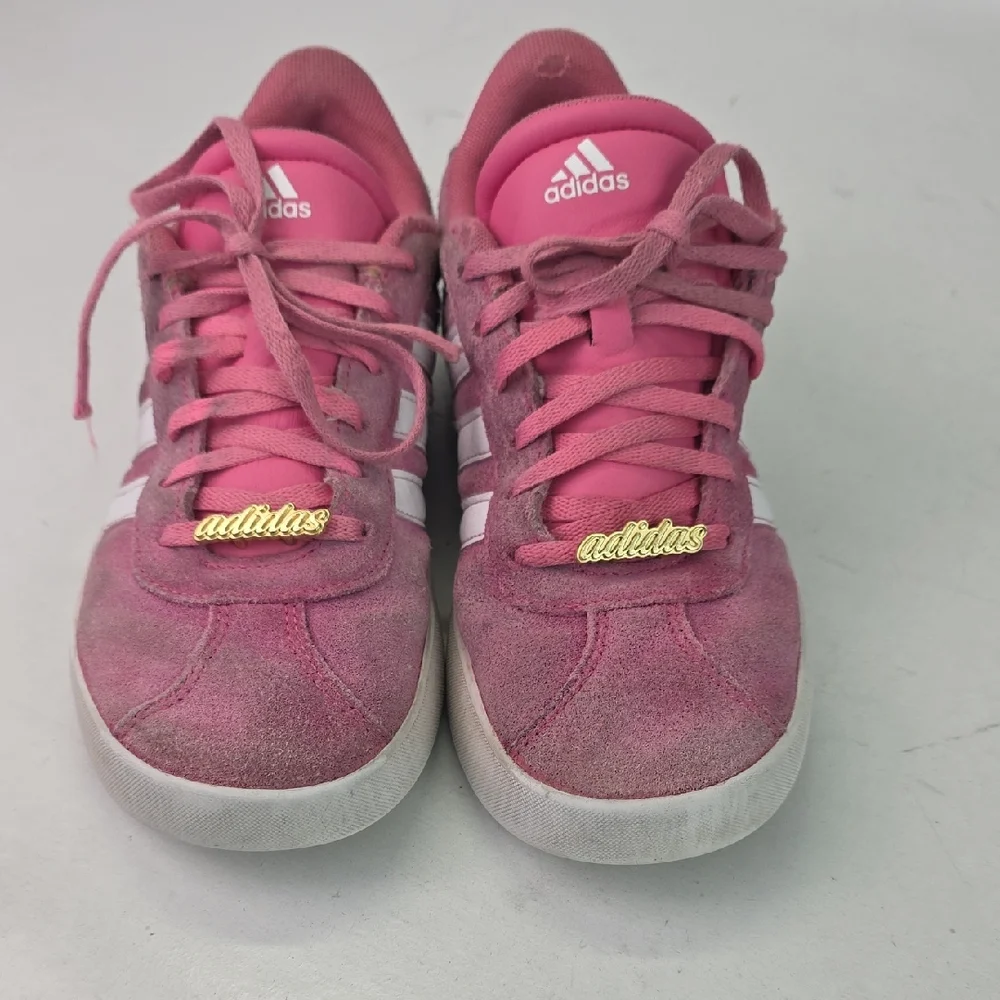 Adidas‎ Women's Sneakers Size 5 Pink White Suede Low Top Lace Up Shoes